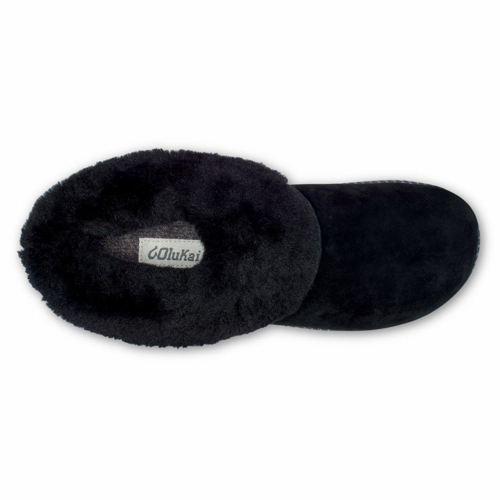 Olukai Women's Ku I Slipper - Black / Fog US982-704